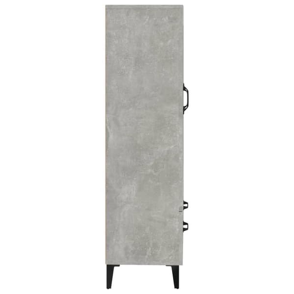 vidaXL Skåp betonggrå 70x31x115 cm konstruerat trä