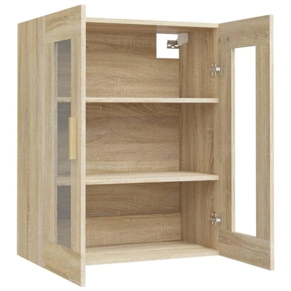 vidaXL Hengende veggskap sonoma eik 69,5x34x90 cm