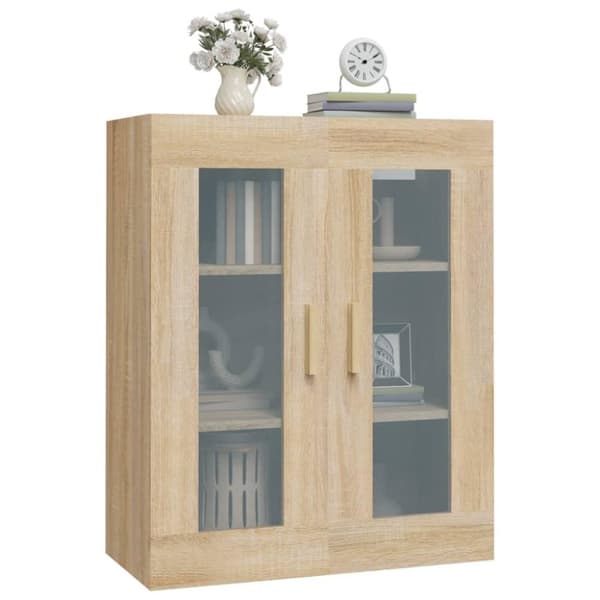 vidaXL Hengende veggskap sonoma eik 69,5x34x90 cm