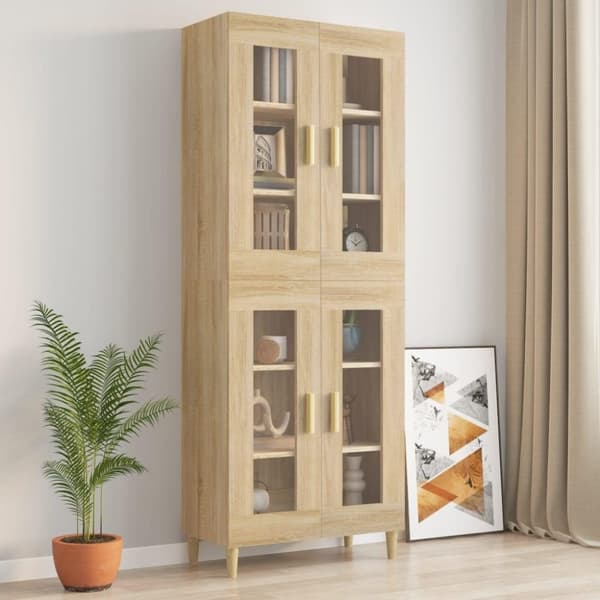 vidaXL Hengende veggskap sonoma eik 69,5x34x90 cm