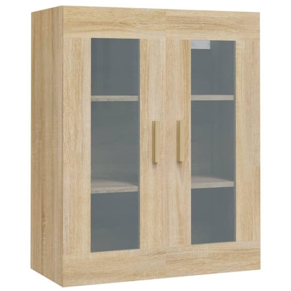 vidaXL Hengende veggskap sonoma eik 69,5x34x90 cm
