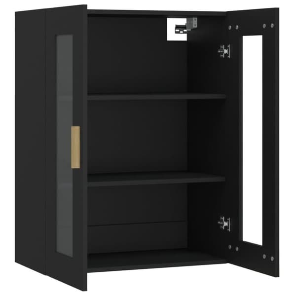 vidaXL Hengende veggskap svart 69,5x34x90 cm