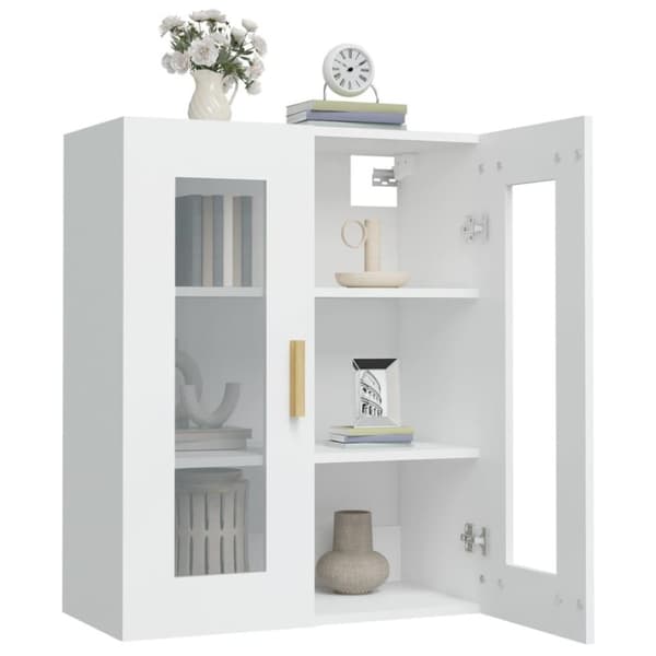 vidaXL Väggskåp vit 69,5x34x90 cm
