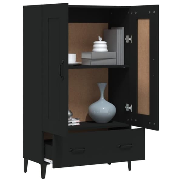 vidaXL Highboard svart 70x31x115 cm konstruert tre