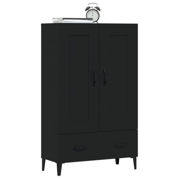 vidaXL Highboard svart 70x31x115 cm konstruert tre