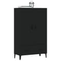 Miniatyrbilde 5 av 11: vidaXL Highboard svart 70x31x115 cm konstruert tre