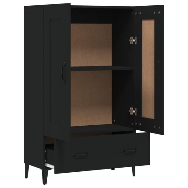 vidaXL Highboard svart 70x31x115 cm konstruert tre
