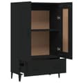 Miniatyrbilde 7 av 11: vidaXL Highboard svart 70x31x115 cm konstruert tre
