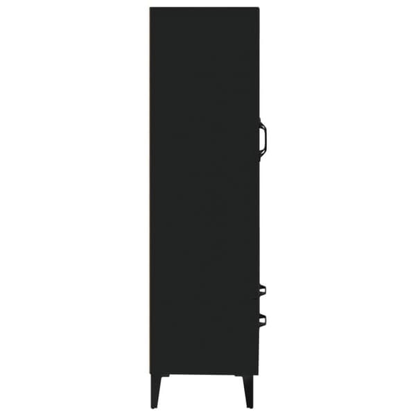 vidaXL Highboard svart 70x31x115 cm konstruert tre