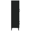 Miniatyrbilde 8 av 11: vidaXL Highboard svart 70x31x115 cm konstruert tre