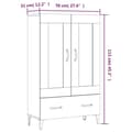 Miniatyrbilde 10 av 11: vidaXL Highboard svart 70x31x115 cm konstruert tre