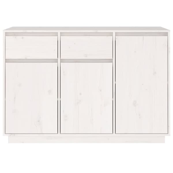 vidaXL Skänk vit 110x34x75 cm massiv furu
