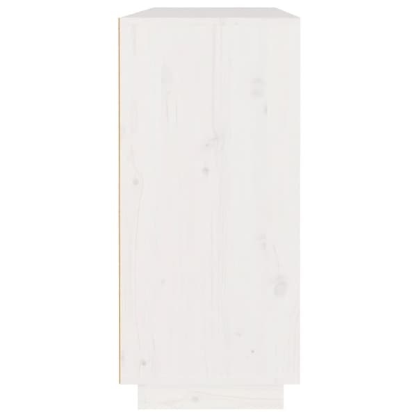 vidaXL Skänk vit 110x34x75 cm massiv furu