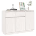 Miniatyrbild 7 av 11: vidaXL Skänk vit 110x34x75 cm massiv furu
