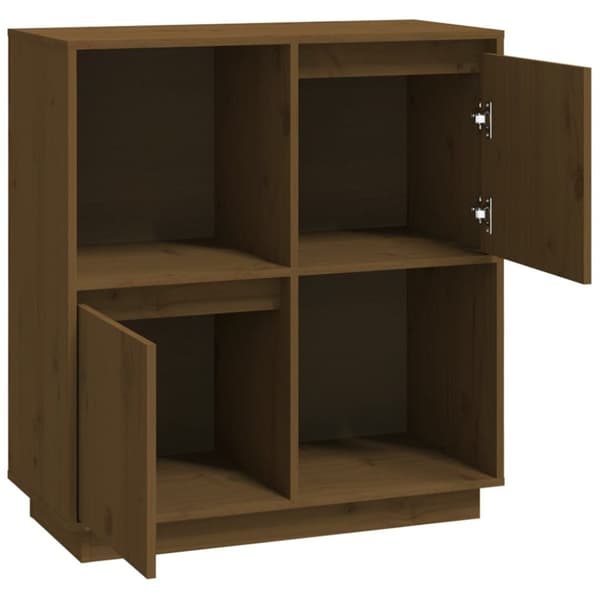 vidaXL Skjenk honningbrun 74x35x80 heltre furu