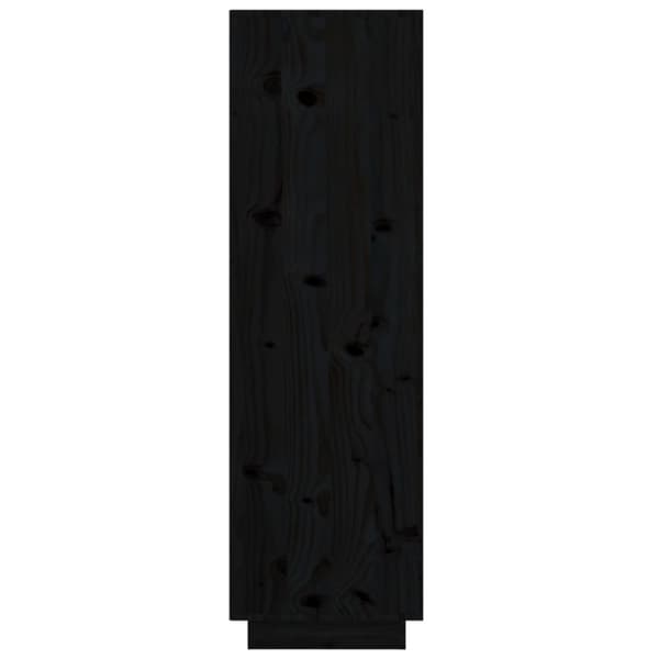 vidaXL Highboard svart 38x35x117 cm heltre furu