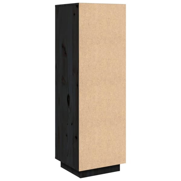 vidaXL Highboard svart 38x35x117 cm heltre furu