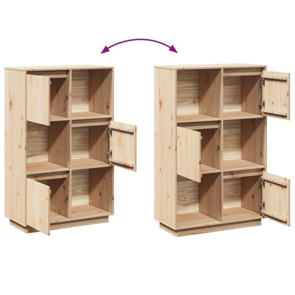 vidaXL Highboard 74x35x117 cm heltre furu