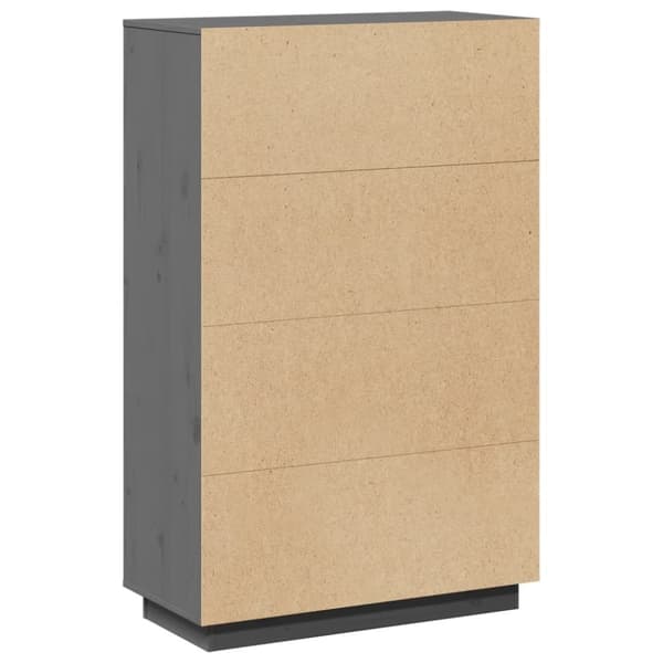 vidaXL Highboard grå 74x35x117 cm heltre furu