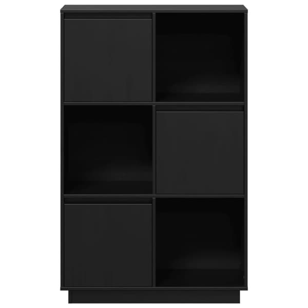 vidaXL Highboard svart 74x35x117 cm heltre furu