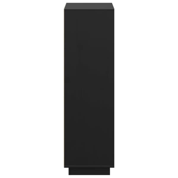vidaXL Highboard svart 74x35x117 cm heltre furu
