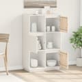 Miniatyrbilde 4 av 11: vidaXL Highboard hvit 74x35x117 cm heltre furu