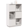 Miniatyrbilde 5 av 11: vidaXL Highboard hvit 74x35x117 cm heltre furu
