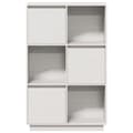 Miniatyrbilde 7 av 11: vidaXL Highboard hvit 74x35x117 cm heltre furu
