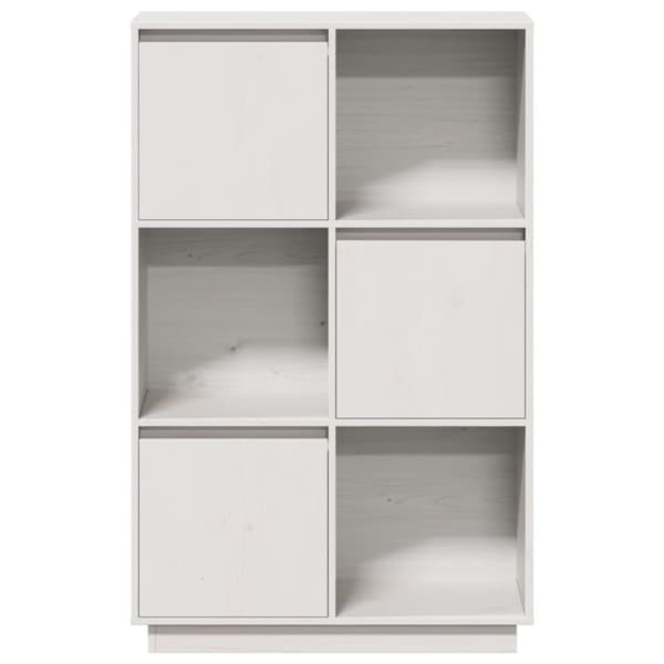 vidaXL Highboard hvit 74x35x117 cm heltre furu