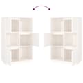 Miniatyrbilde 9 av 11: vidaXL Highboard hvit 74x35x117 cm heltre furu