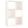 Miniatyrbilde 1 av 11: vidaXL Highboard hvit 74x35x117 cm heltre furu