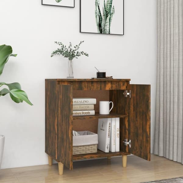 vidaXL Skåp rökfärgad ek 60x35x70 cm konstruerat trä