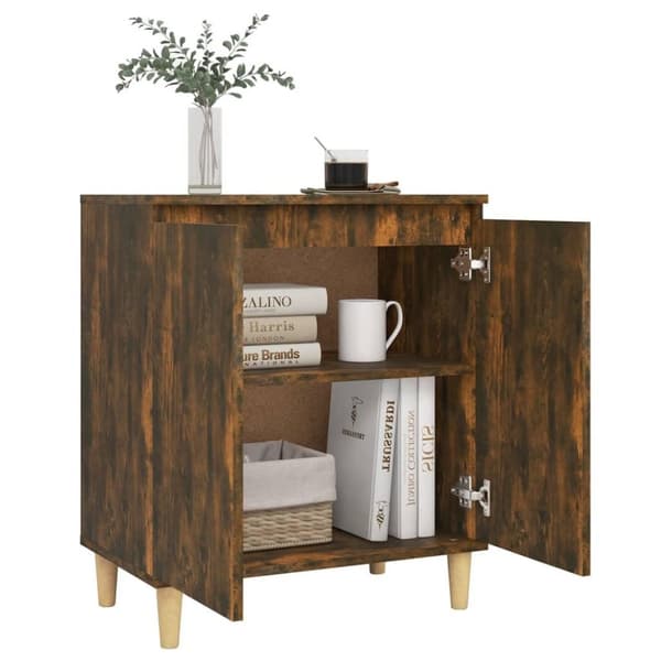 vidaXL Skåp rökfärgad ek 60x35x70 cm konstruerat trä