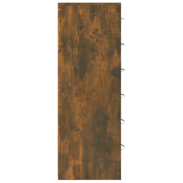 vidaXL Byrå 6 lådor rökfärgad ek 50x34x96 cm konstruerat trä