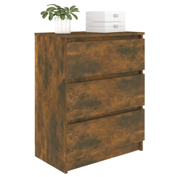 vidaXL Skjenk røkt eik 60x35x76 cm konstruert tre