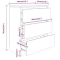 Miniatyrbilde 7 av 10: vidaXL Skjenk røkt eik 60x35x76 cm konstruert tre