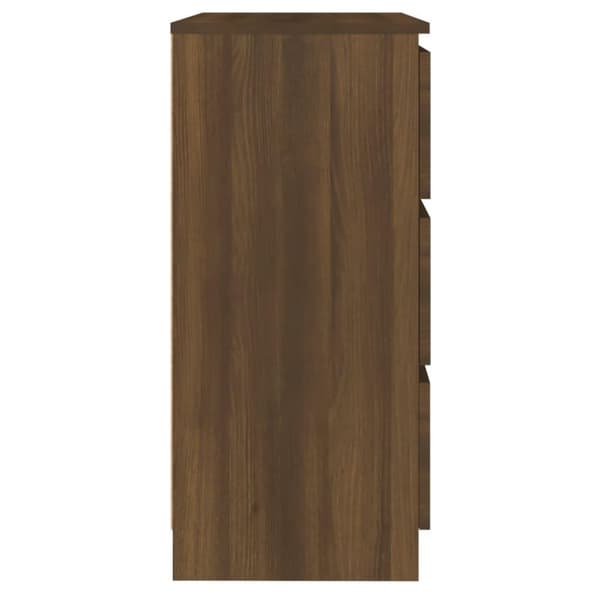 vidaXL Byrå brun ek 60x35x76 cm konstruerat trä