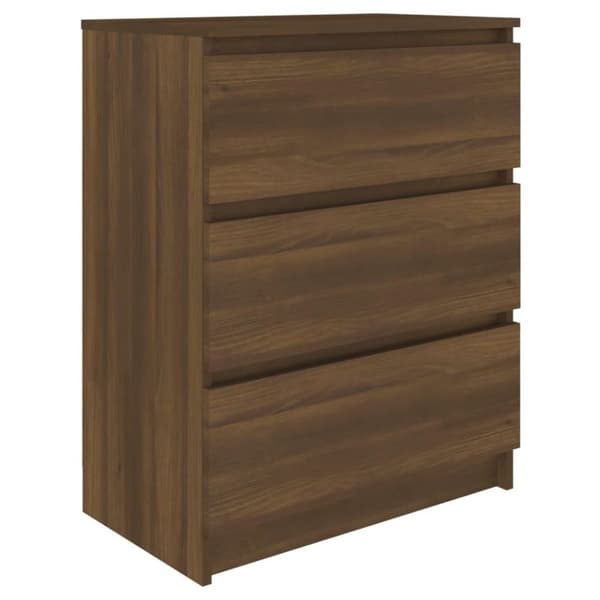 vidaXL Byrå brun ek 60x35x76 cm konstruerat trä