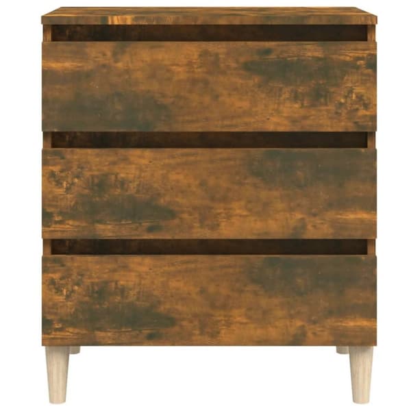 vidaXL Skjenk røkt eik 60x35x69 cm konstruert tre