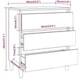 Miniatyrbilde 7 av 10: vidaXL Skjenk røkt eik 60x35x69 cm konstruert tre