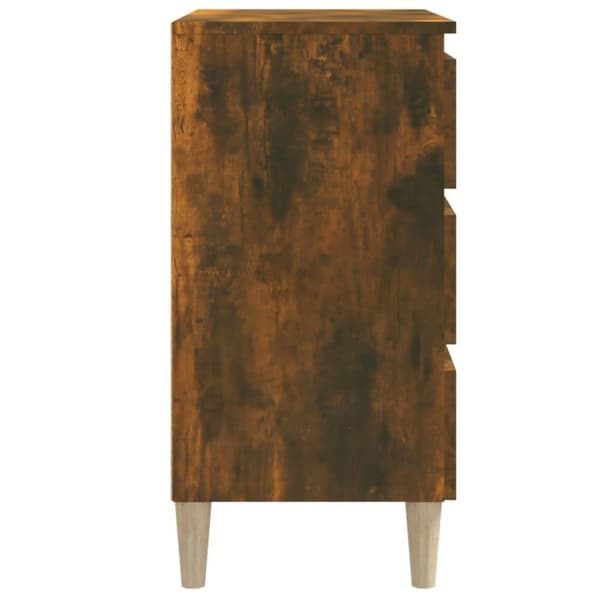 vidaXL Skjenk røkt eik 60x35x69 cm konstruert tre