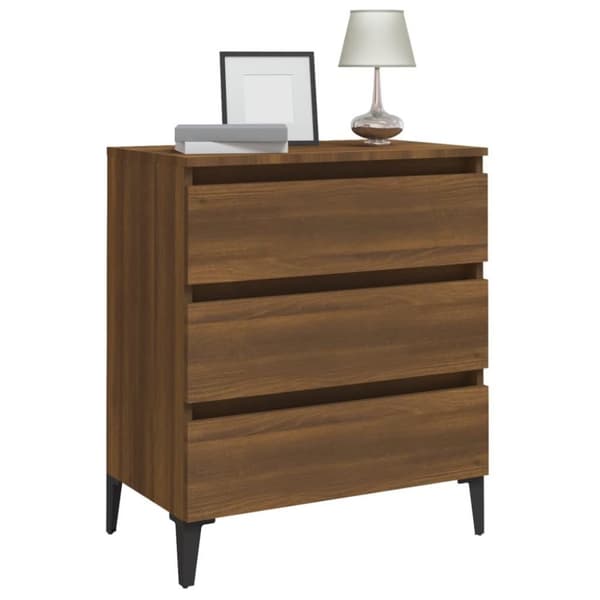 vidaXL Skjenk brun eik 60x35x69 cm konstruert tre