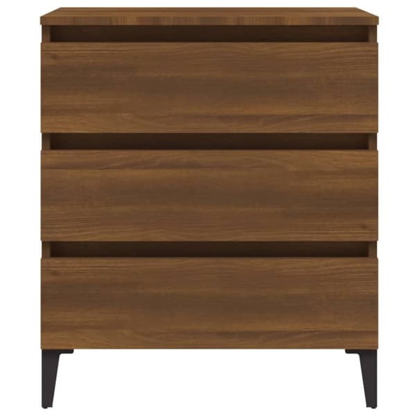 vidaXL Skjenk brun eik 60x35x69 cm konstruert tre