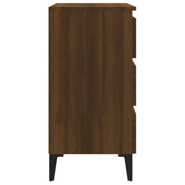 vidaXL Skjenk brun eik 60x35x69 cm konstruert tre