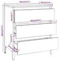 Miniatyrbilde 7 av 10: vidaXL Skjenk brun eik 60x35x69 cm konstruert tre