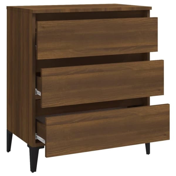 vidaXL Skjenk brun eik 60x35x69 cm konstruert tre