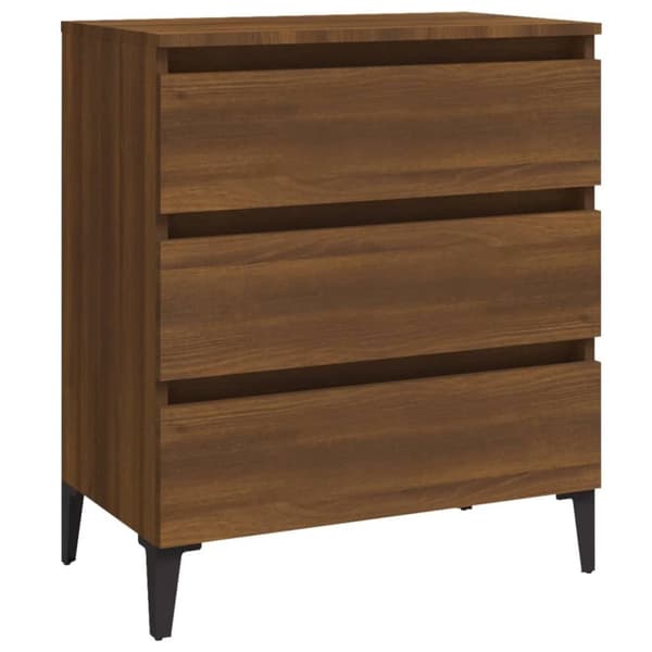 vidaXL Skjenk brun eik 60x35x69 cm konstruert tre