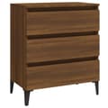 Miniatyrbilde 1 av 10: vidaXL Skjenk brun eik 60x35x69 cm konstruert tre
