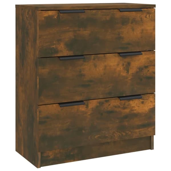 vidaXL Byrå rökfärgad ek 60x30x70 cm konstruerat trä
