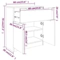 Miniatyrbilde 7 av 10: vidaXL Skjenk brun eik 60x30x70 cm konstruert tre